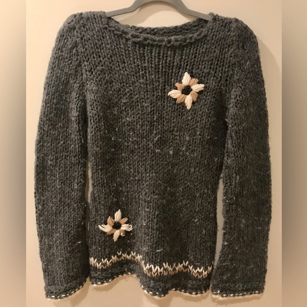 VINTAGE 100% LANA WOOL CUSTOM HAND KNIT